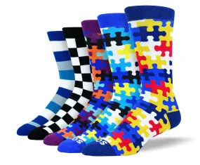 Men's Colorful Mixed Dress Sock Bundle