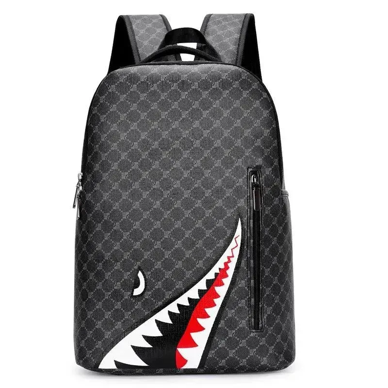 Men's Plaid College Laptop Backpack