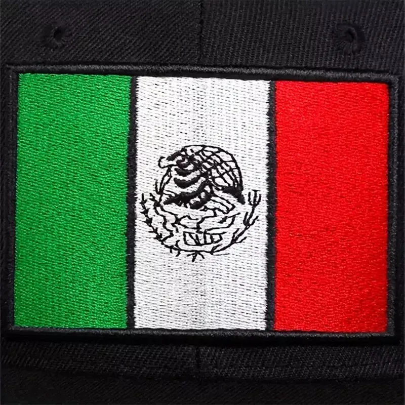 Mexican Flag Black Snapback Cap