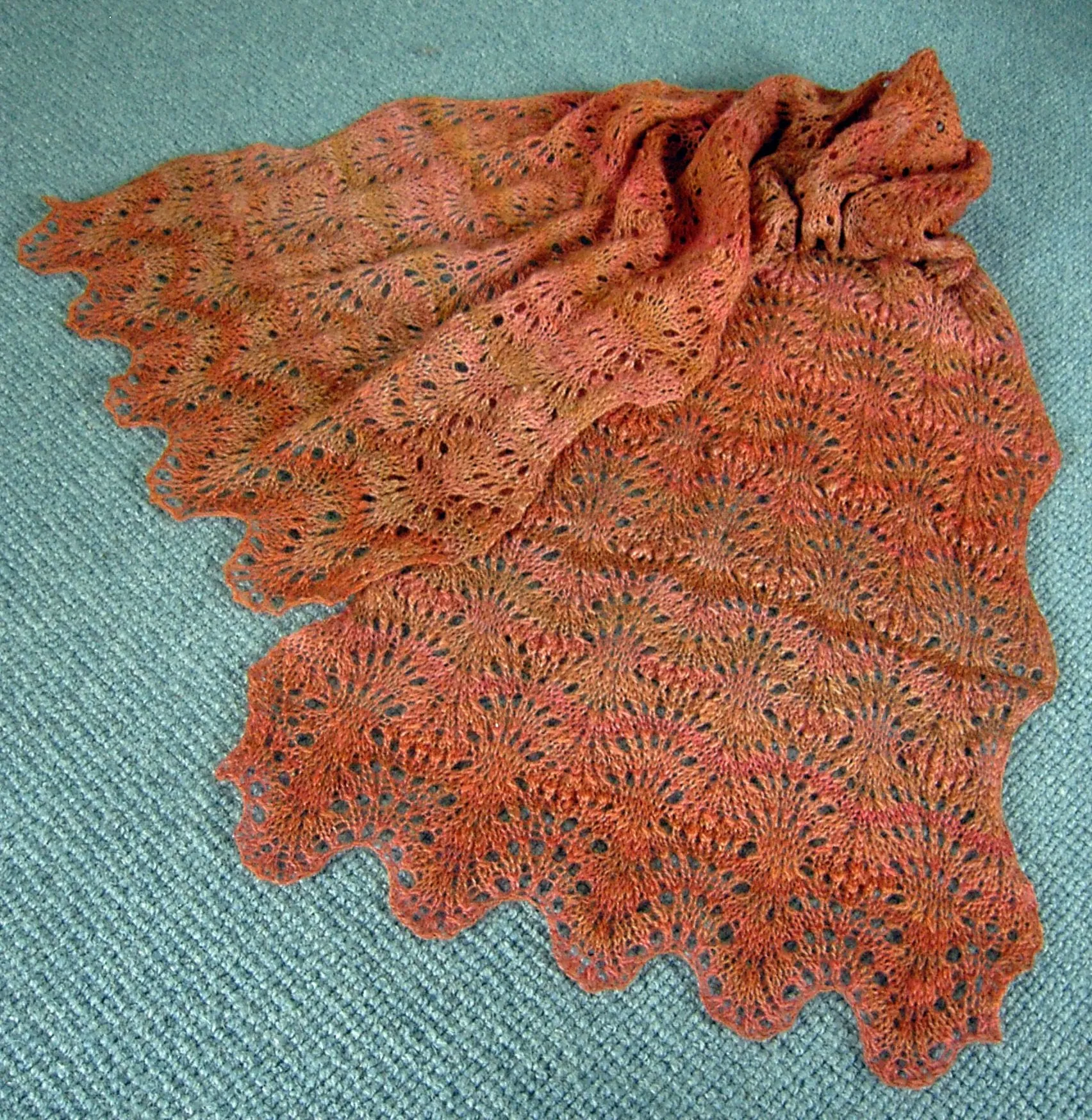 Ostrich Plumes Stole or Scarf <br/><small>knitting pattern</small>