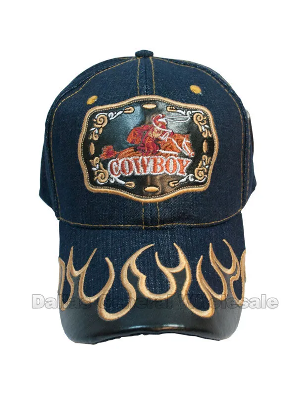 "Cowboy" Casual Denim Caps Wholesale