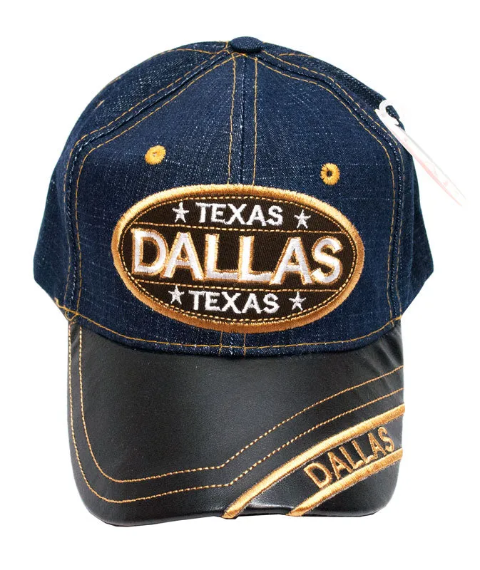 "Dallas Texas" Jeans Casual Baseball Caps