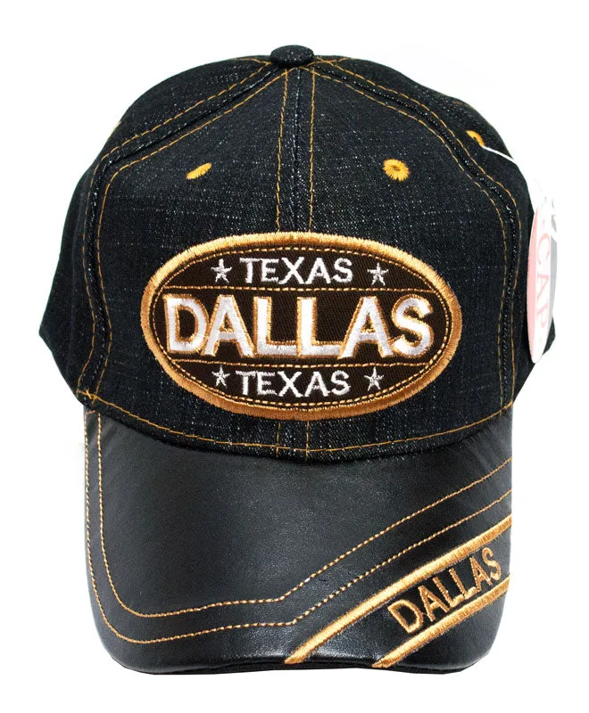 "Dallas Texas" Jeans Casual Baseball Caps