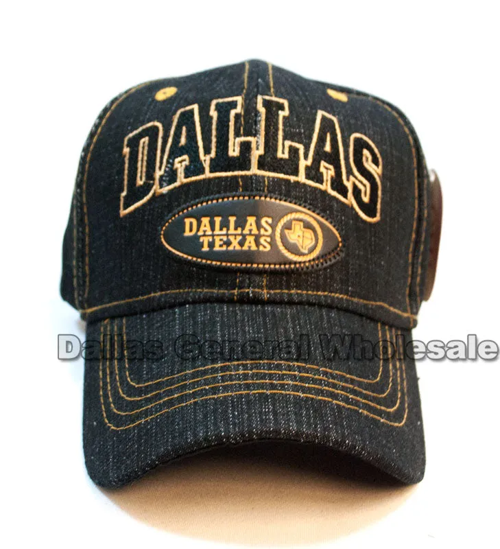 "DALLAS TX" Casual Denim Caps Wholesale