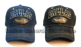 "DALLAS TX" Casual Denim Caps Wholesale