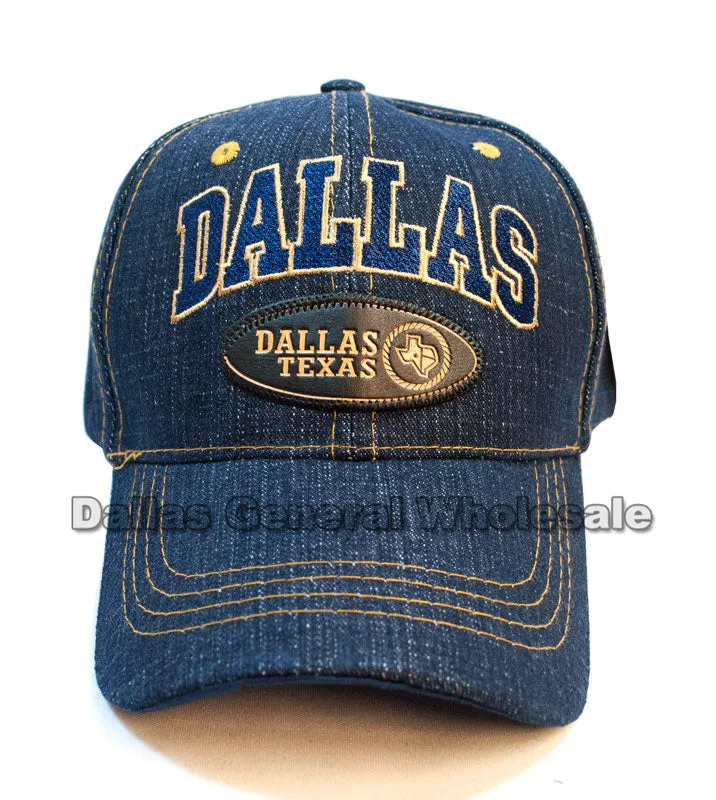 "DALLAS TX" Casual Denim Caps Wholesale