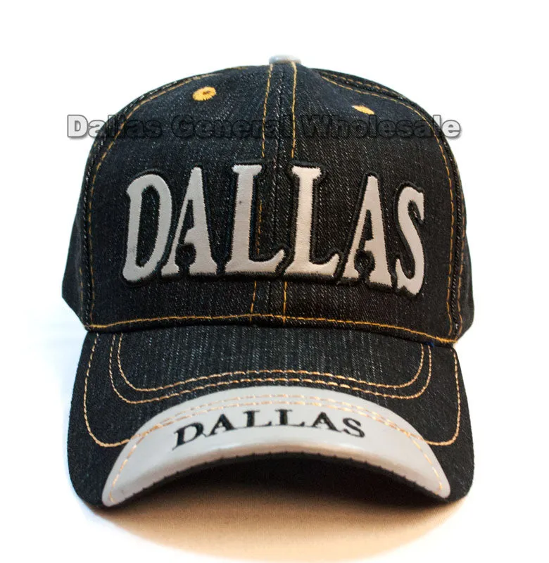 "DALLAS" Adults Casual Denim Caps Wholesale