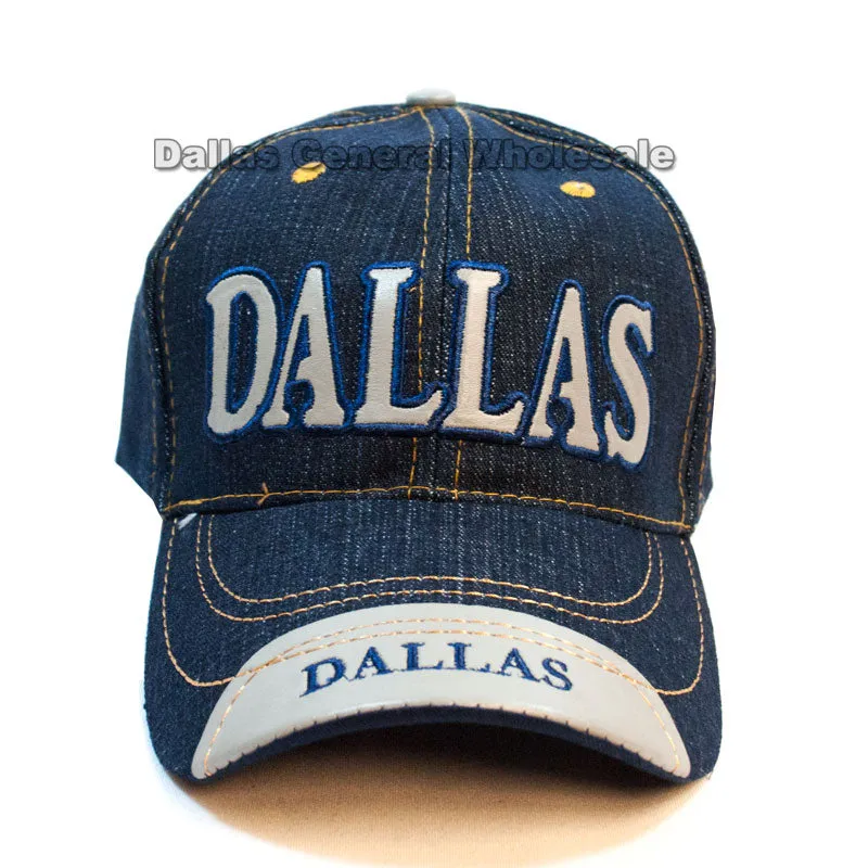 "DALLAS" Adults Casual Denim Caps Wholesale