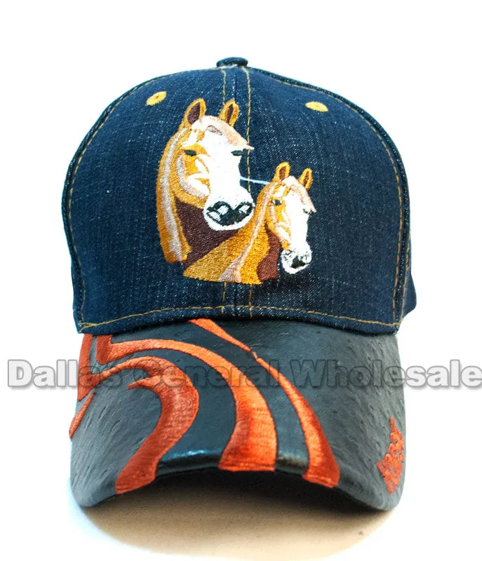 "Horse" Denim Casual Caps Wholesale