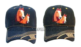 "Horses" Denim Casual Baseball Caps Wholesale