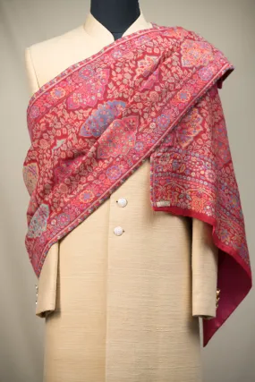 Red Geometric Pattern Stole