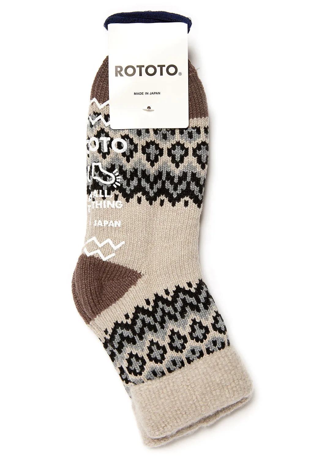 ROTOTO Comfy Room Nordic Socks - Ivory