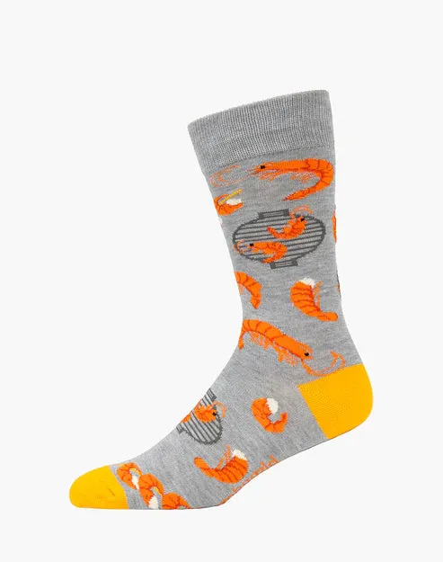 Shrimp on the Barbie Men's Bamboo Socks