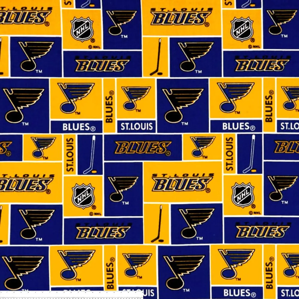 St. Louis Blues - NHL Fleece Print - Squares