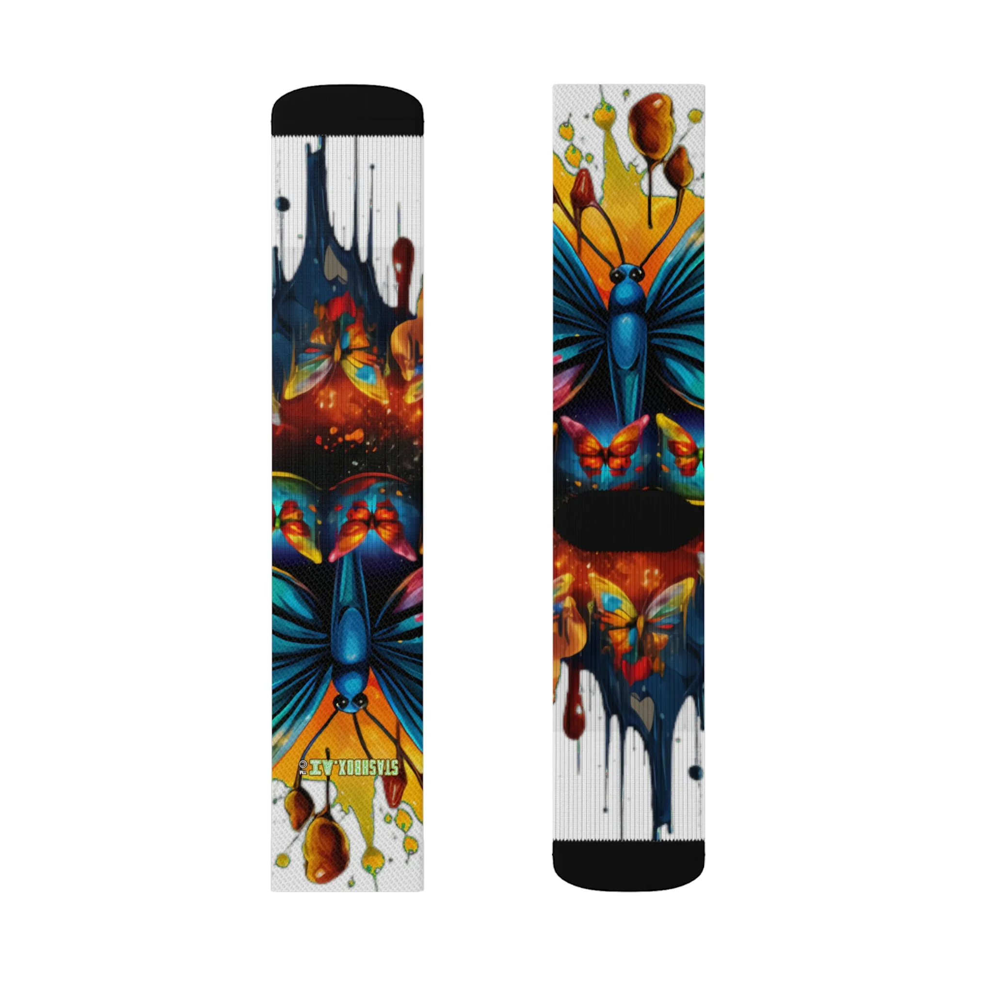 Sublimation Socks Butterfly Design 016