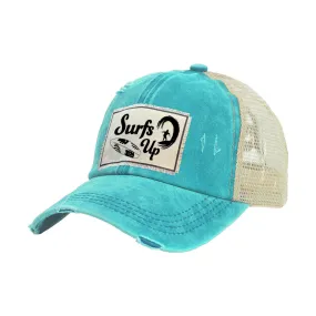 Surfs Up Vintage Distressed Trucker Adult Hat