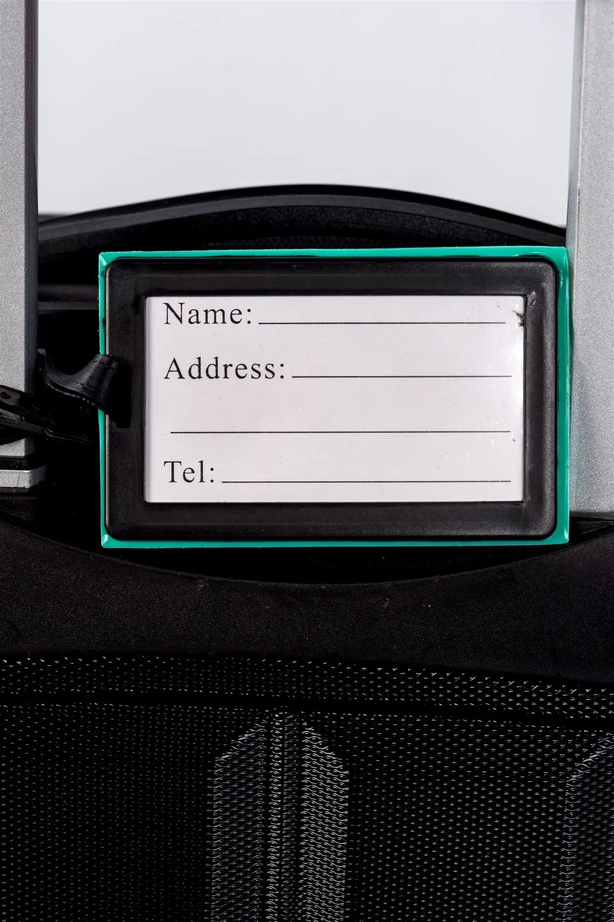 Turquoise Luggage Travel Identity Tag Initial Letter "H"