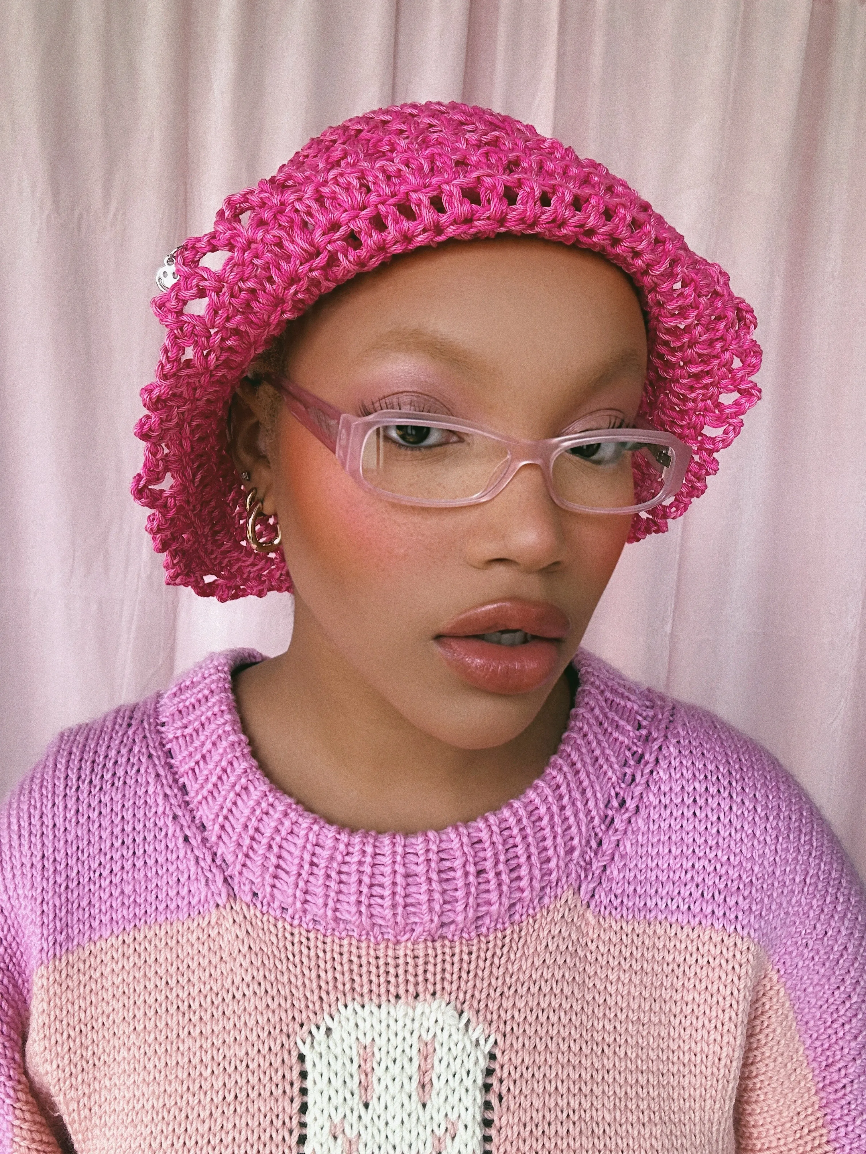 Vibrant Pink Crochet Hat