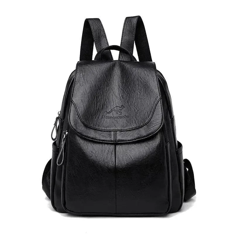 Vintage Soft Leather Women's Backpack