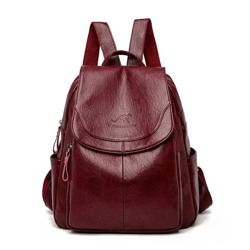 Vintage Soft Leather Women's Backpack