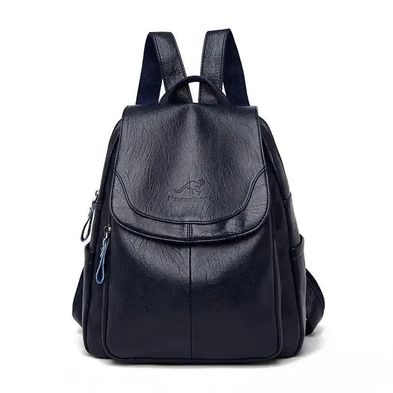 Vintage Soft Leather Women's Backpack