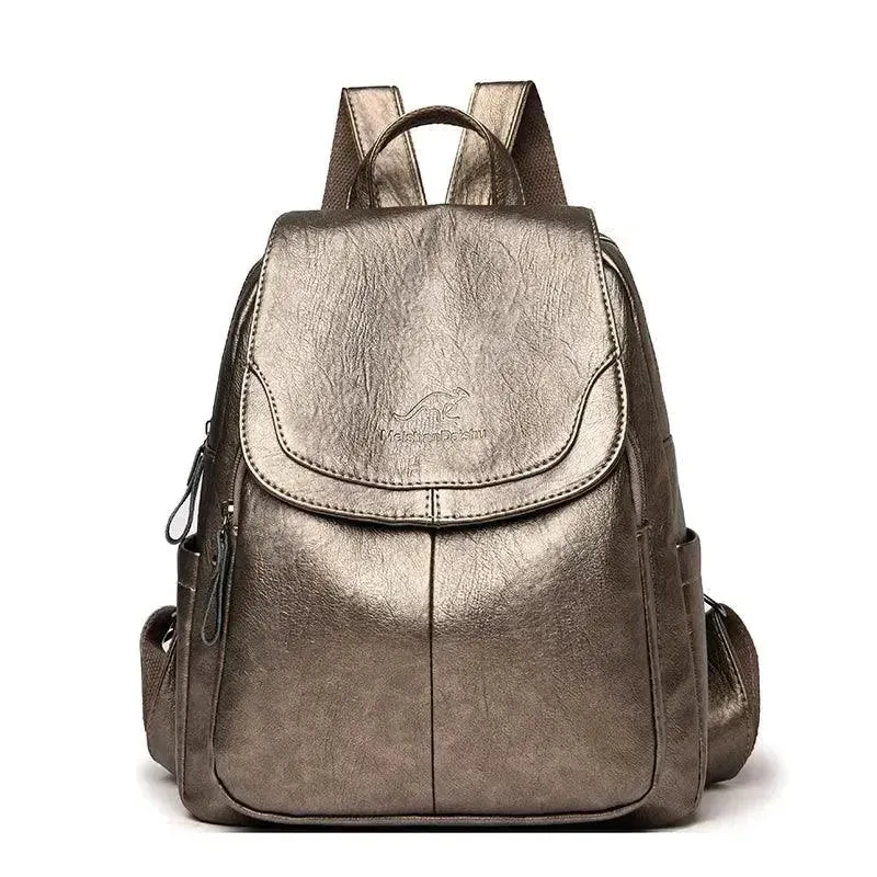 Vintage Soft Leather Women's Backpack