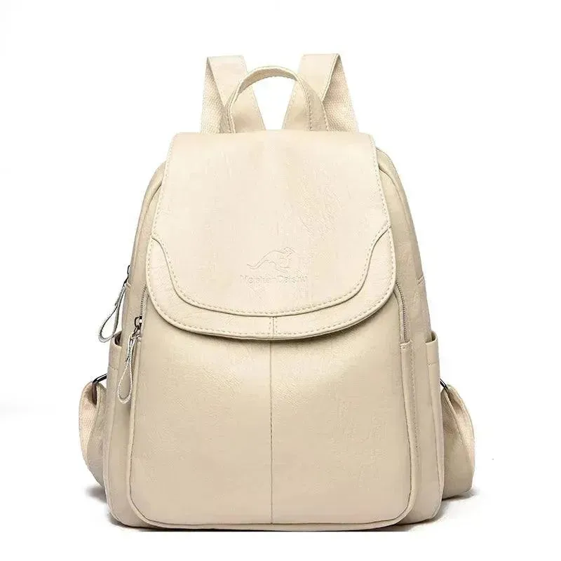 Vintage Soft Leather Women's Backpack