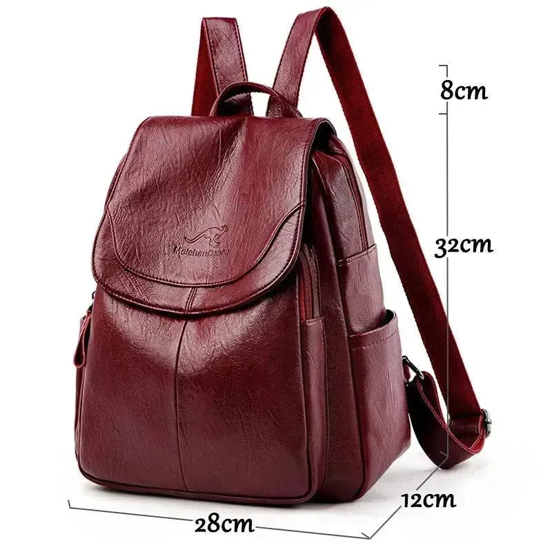 Vintage Soft Leather Women's Backpack