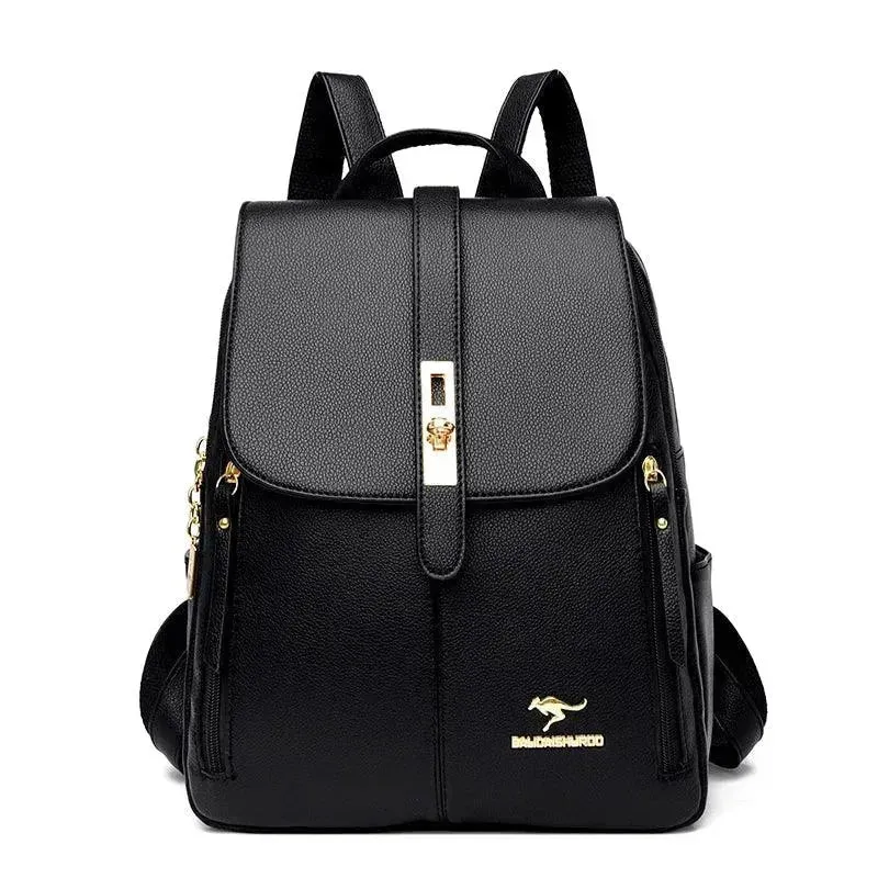 Vintage Style Luxury Leather Women's Backpack