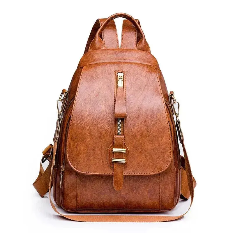 Waterproof Leather Women's Backpack