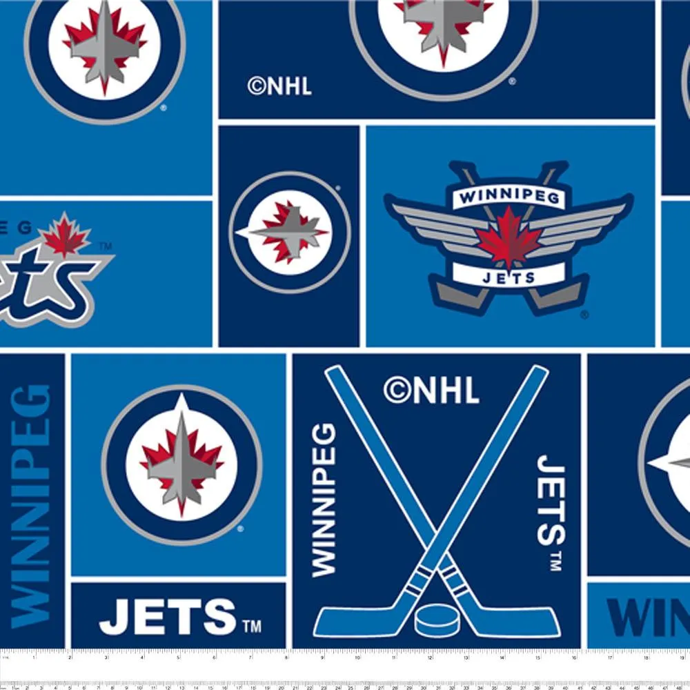 Winnipeg Jets (JET) - NHL Fleece Print - Squares