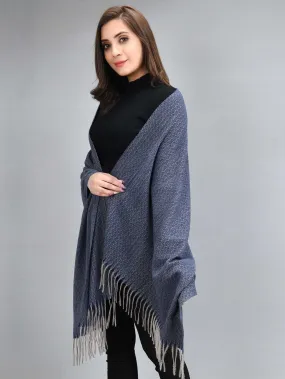 Zigzag Shawl - Blue