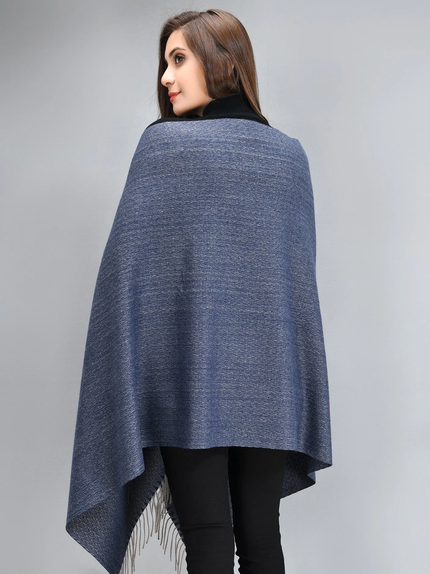 Zigzag Shawl - Blue