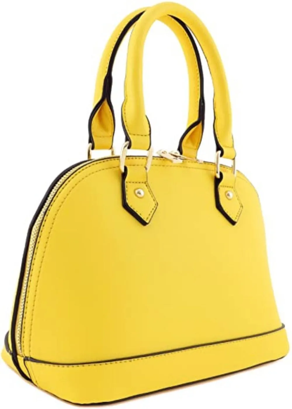 Zip-Around Classic Dome Saffiano Leather Satchel